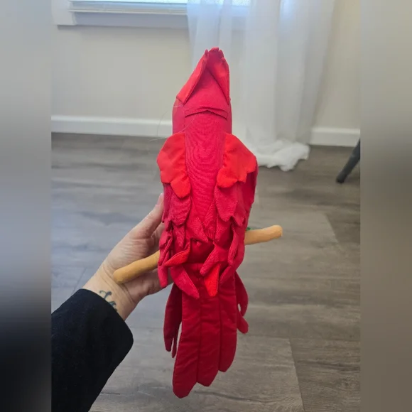 Handmade In El Salvador 1984 Red Bird On Branch Stuffed - Picture 7 of 10